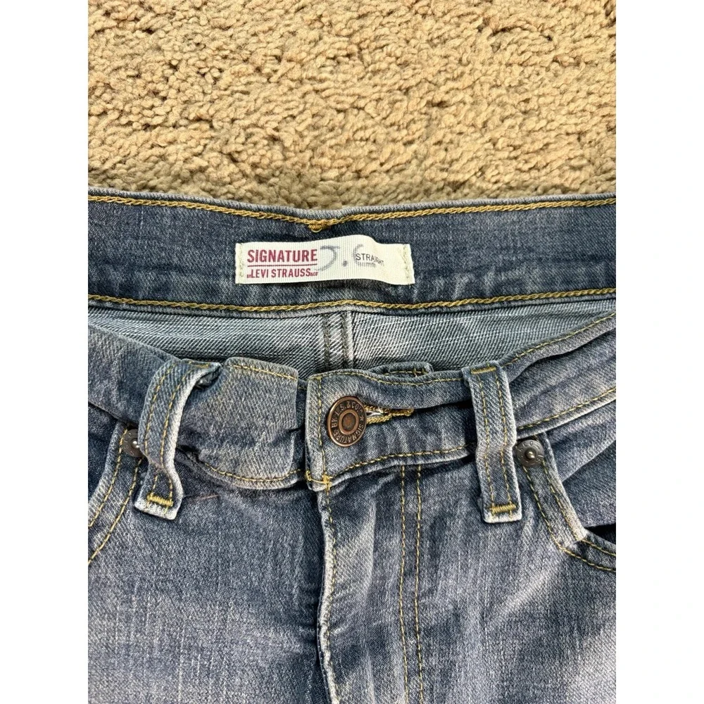 Levis Signature Straight Jeans Men 30x32 Straight Leg Blue Denim Mid Rise Preppy - Picture 2 of 9